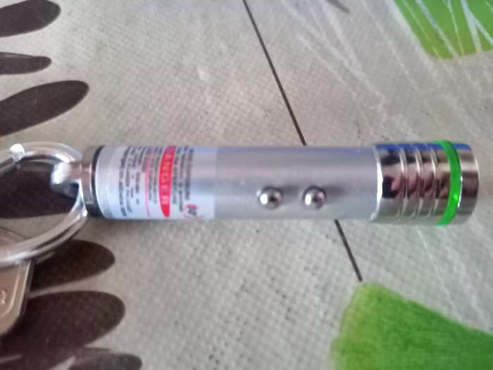 Фотография покупателя товара Лазерная указка «Мастер К», с карабином, 2 LED, 2 режима, 7×1.4 см - Фото 4