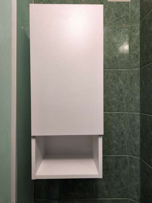 Фотография покупателя товара Шкаф навесной для ванной комнаты «Порто 60», 2 двери, 600×240×720 мм, цвет белый - Фото 6