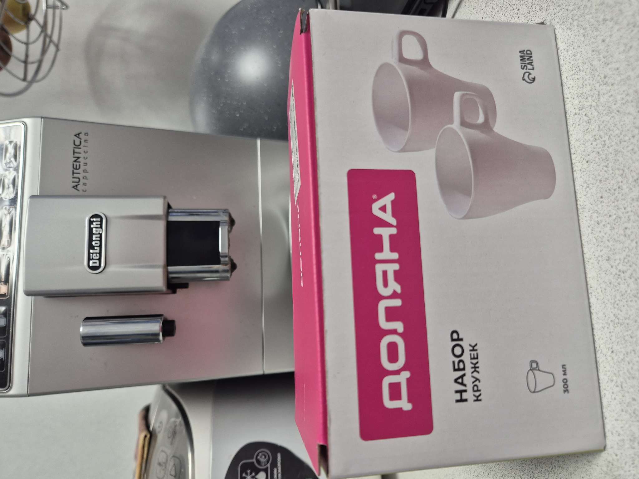 Фотография покупателя товара Набор кружек Доляна Coffee break, 200 мл, 2 шт., керамика, белый - Фото 1