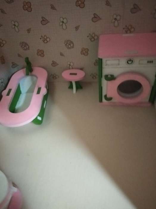 Фотография покупателя товара Мебель для кукол «Ванная со стиральной машинкой» - Фото 3