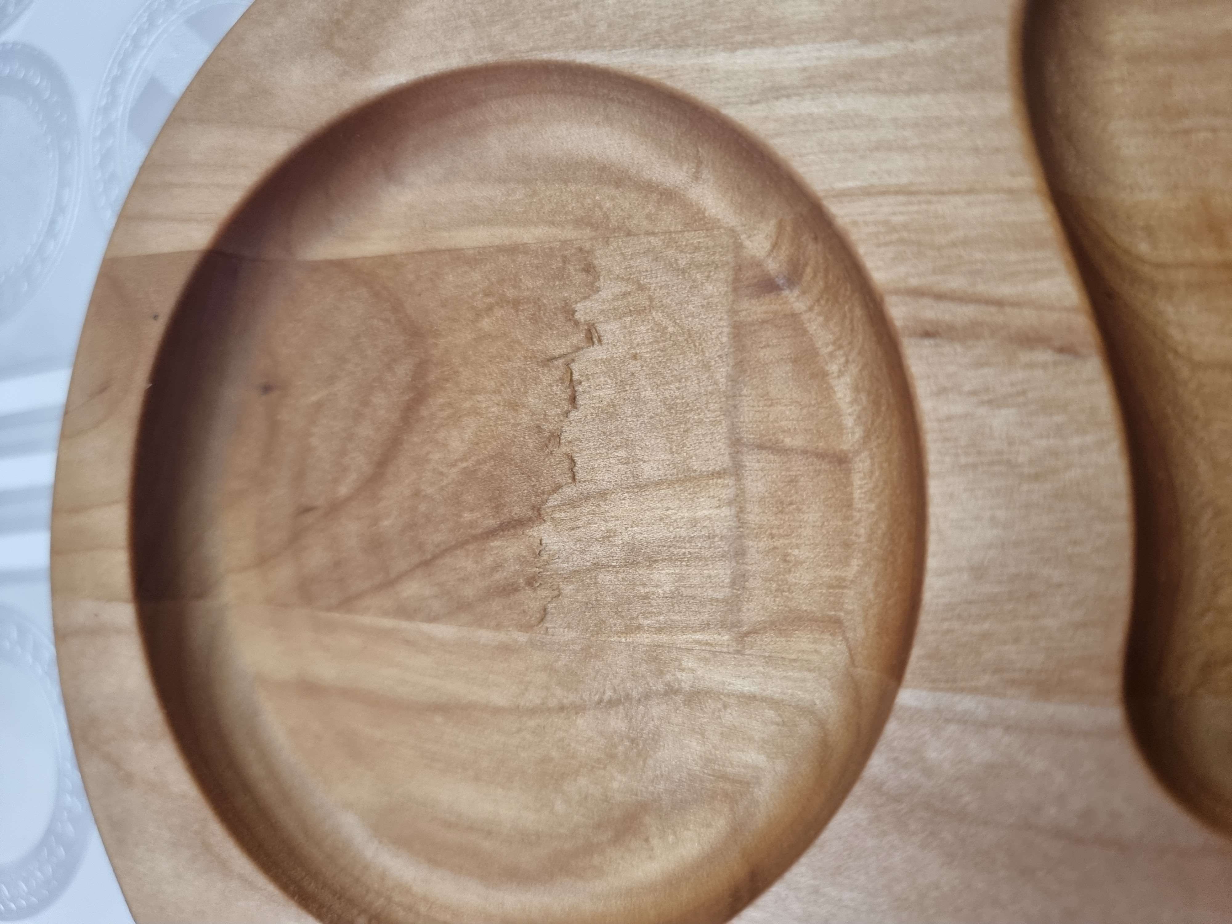 Фотография покупателя товара Менажница деревянная Доляна «Сердце», 25×25 см, 3 секции, берёза - Фото 1