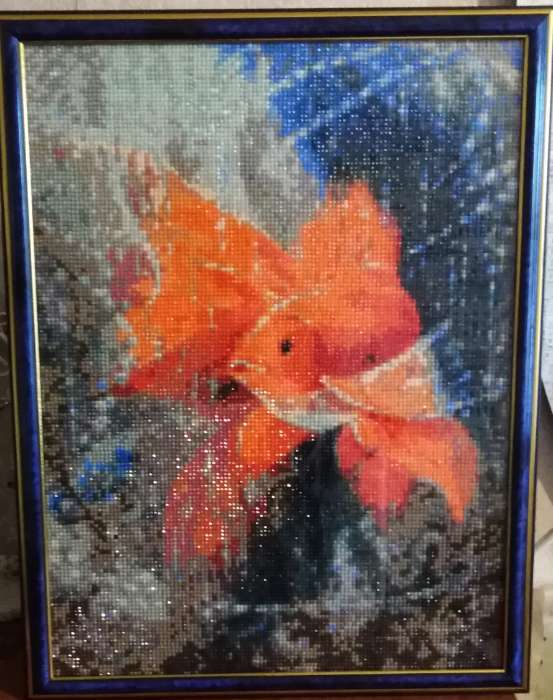Фотография покупателя товара Алмазная мозаика «Золотая рыбка», 30 × 40 см, 35 цветов - Фото 1