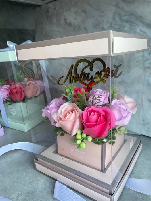Фотография покупателя товара Коробка подарочная для цветов с вазой и PVC окнами складная, упаковка, «Вдохновение», 16 х 23 х 16 см - Фото 11