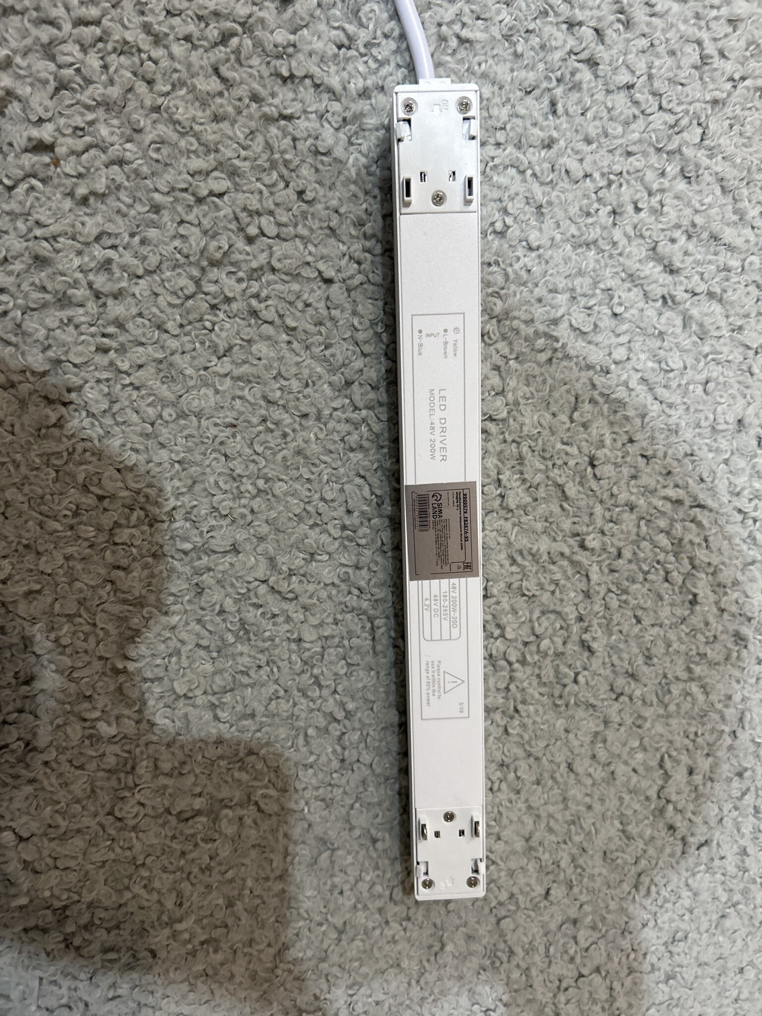 Фотография покупателя товара Драйвер для трековой системы Ultra, 200 Вт, 48 В, чёрный - Фото 2