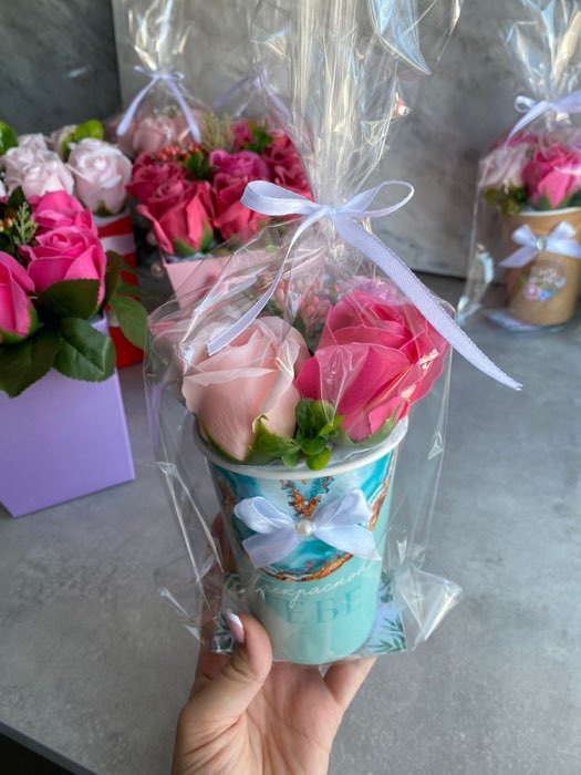 Фотография покупателя товара Стакан для цветов «Флюид», розовый, 350 мл - Фото 7