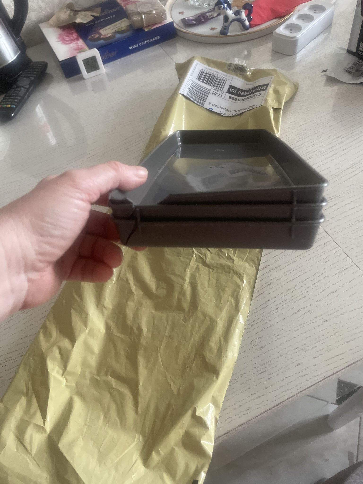 Фотография покупателя товара Поддон для рассады, 37×13.5×2.5 см, пластик, серый - Фото 17