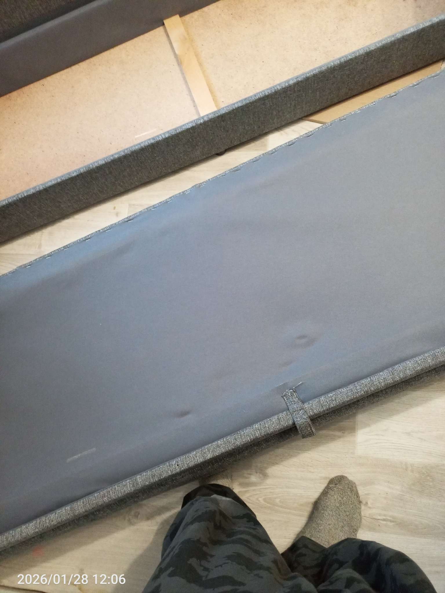 Фотография покупателя товара Диван прямой NEXT, c подлокотниками, спальное место 1200×1950 мм, обивка рогожка, цвет melange - Фото 2