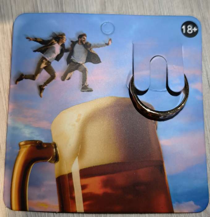 Фотография покупателя товара Кольцо с надписью «Пиво», цветное в золоте, размер 17 - Фото 2