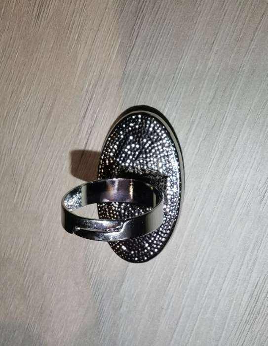 Фотография покупателя товара Кольцо «Галиотис» волна, цветное в серебре, безразмерное - Фото 1