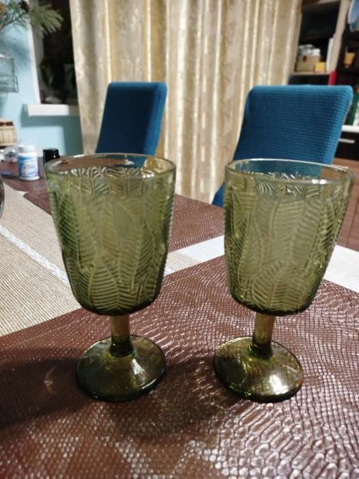 Фотография покупателя товара Бокалы «Флорин», 300 мл, набор 2 шт., стекло, зелёные - Фото 1