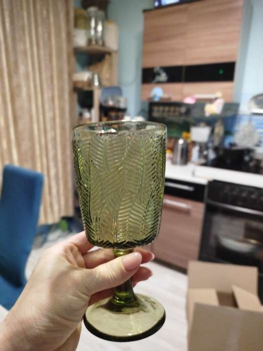 Фотография покупателя товара Бокалы «Флорин», 300 мл, набор 2 шт., стекло, зелёные - Фото 2