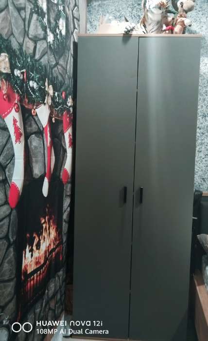 Фотография покупателя товара Шкаф прямой двухстворчатый «Клик Мебель», 800×500×2100 мм, цвет белый - Фото 3