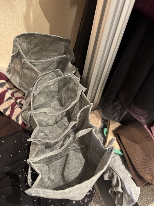 Фотография покупателя товара Органайзер для хранения белья Доляна, 7 ячеек, 35×15×13 см, серый - Фото 1