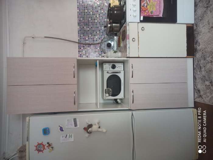 Фотография покупателя товара Пенал для кухни «Лариса», 4 дверцы, 600×570×2140 мм, цвет белый/латте - Фото 2