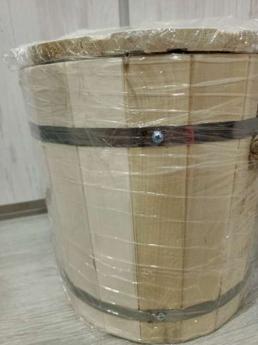 Фотография покупателя товара Запарник - ведро для бани и сауны, 12 л, липа, оцинкованная вставка, с крышкой, «Добропаровъ» - Фото 3