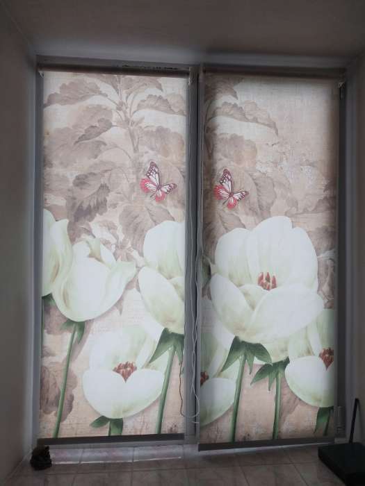 Фотография покупателя товара Штора рулонная «Тюльпаны белые», 60×200 см (с учётом креплений 3,5 см) - Фото 1