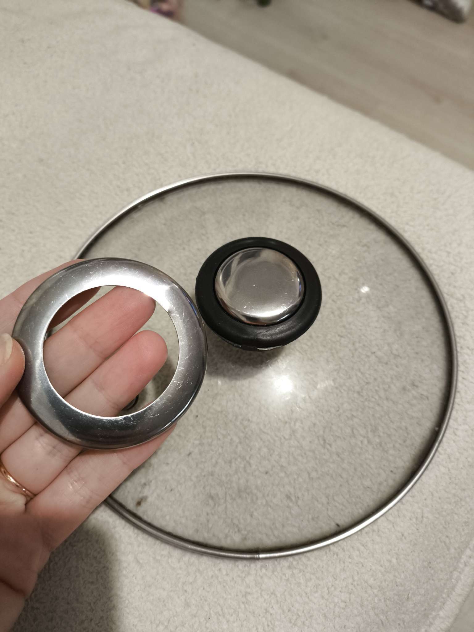 Фотография покупателя товара Ручка для крышки на посуду «Универсал», d=5 см - Фото 4