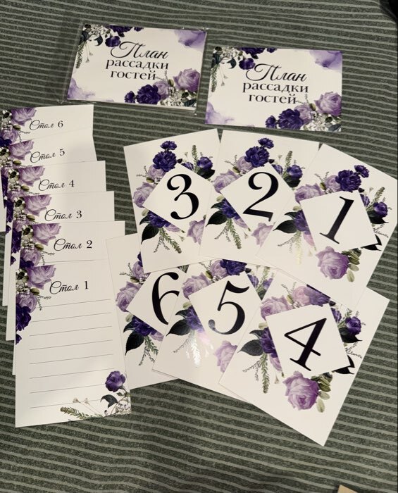 Фотография покупателя товара План рассадки гостей на свадьбу «Цветы», 10.5×14.8 см - Фото 2