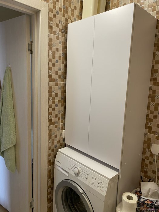 Фотография покупателя товара Пенал для ванной комнаты "Комби 60", закрытый, 63 х 36 х 200 см - Фото 30