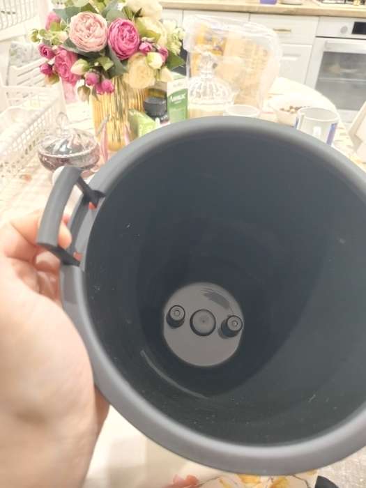 Фотография покупателя товара Кашпо для цветов «Жемчужина», 4 л, d=29 см, h=19.5 см, пластик, со вставкой, бежевое - Фото 2