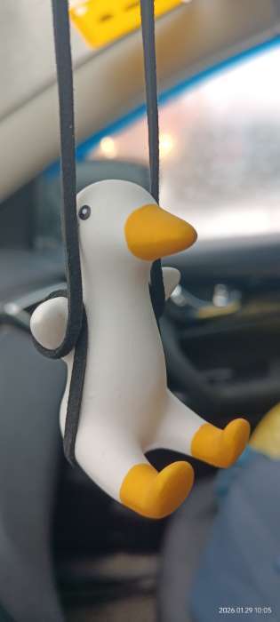 Фотография покупателя товара Подвес на зеркало, Утка, высота 6 см, шнурок 50 см - Фото 1