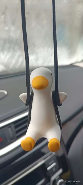 Фотография покупателя товара Подвес на зеркало, Утка, высота 6 см, шнурок 50 см - Фото 3