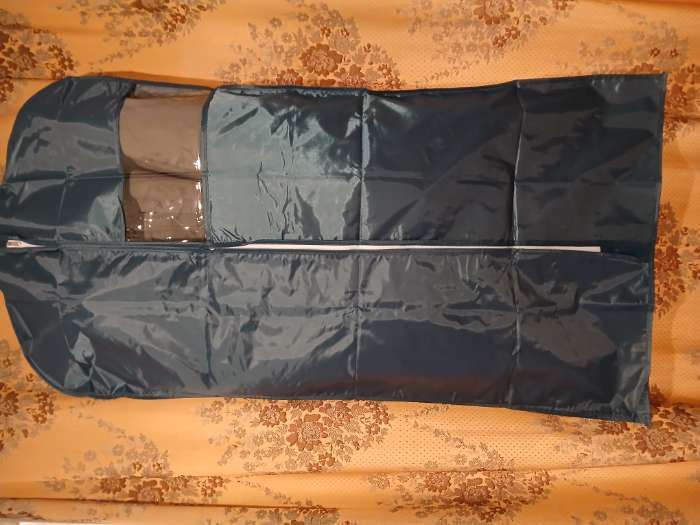 Фотография покупателя товара Чехол для одежды LaDо́m, ПВХ окно, плотный, 60×120 см, графитовый - Фото 1