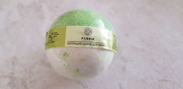 Фотография покупателя товара Бомбочка для ванн Fabrik Cosmetology, зелёный чай, 120 г - Фото 1