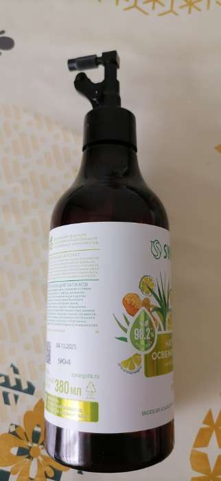 Фотография покупателя товара Освежитель воздуха Synergetic «Горные травы и эдельвейс», 380 мл - Фото 2