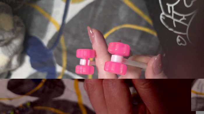 Фотография покупателя товара Массажёр для лица и шеи «Трезубец», 3 ролика, 23×5×2.5 см, белый, розовый - Фото 17