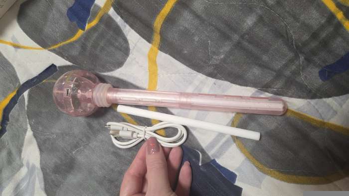 Фотография покупателя товара Увлажнитель воздуха "Чупа-Чупс" HM-23, ультразвуковой, погружной, подсветка, USB, розовый - Фото 3