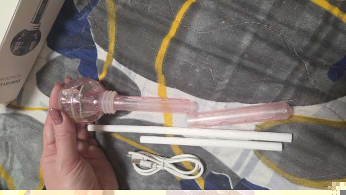 Фотография покупателя товара Увлажнитель воздуха "Чупа-Чупс" HM-23, ультразвуковой, погружной, подсветка, USB, розовый - Фото 4