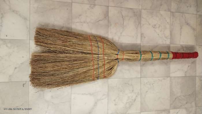 Фотография покупателя товара Веник узбекский из сорго 3-х прошивной 3-х лучевой, 87-96 см, ручная работа - Фото 14