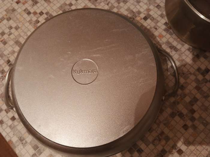 Фотография покупателя товара Сковорода KUKMARA, d=30 см, с ручками, алюминий, цвет хромированный - Фото 2
