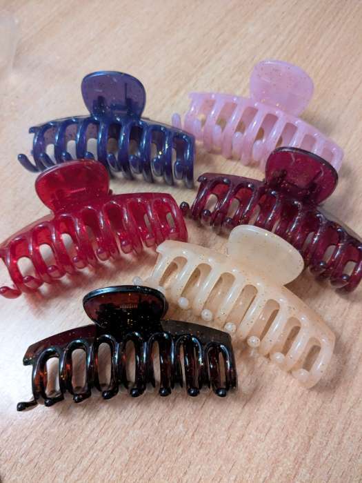 Фотография покупателя товара Крабик для волос «Лилиан», классика, 7 см, МИКС - Фото 1