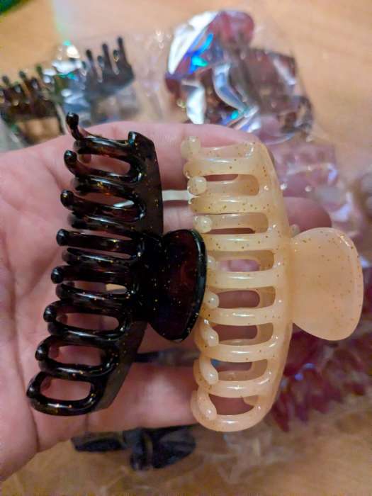 Фотография покупателя товара Крабик для волос «Лилиан», классика, 7 см, МИКС - Фото 2