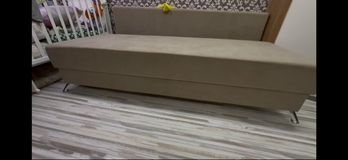 Фотография покупателя товара Диван прямой «Юность 11», ППУ, механизм еврокнижка, пружинный блок, велюр, цвет бежевый - Фото 9