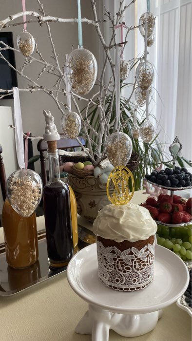 Фотография покупателя товара УЦЕНКА Ёлочный шар заготовка, раздельные части "Яйцо", размер собранного 4,5*4,5*6,3 см - Фото 3