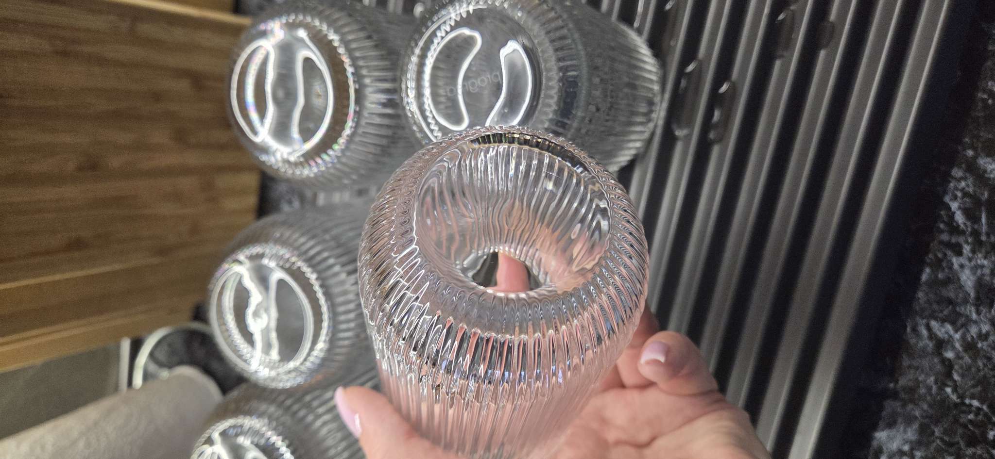 Фотография покупателя товара Стакан Magistro «Грани», 400 мл, 8×13 см, стекло, графитовый - Фото 2