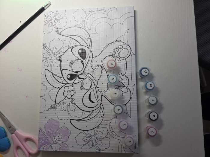 Фотография покупателя товара Картина по номерам на холсте с подрамником «Синий монстрик» 15×21 см - Фото 2