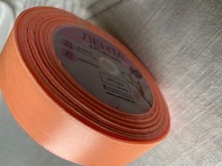 Фотография покупателя товара Лента атласная, 20 мм × 23 ± 1 м, цвет персиковый №124 - Фото 3