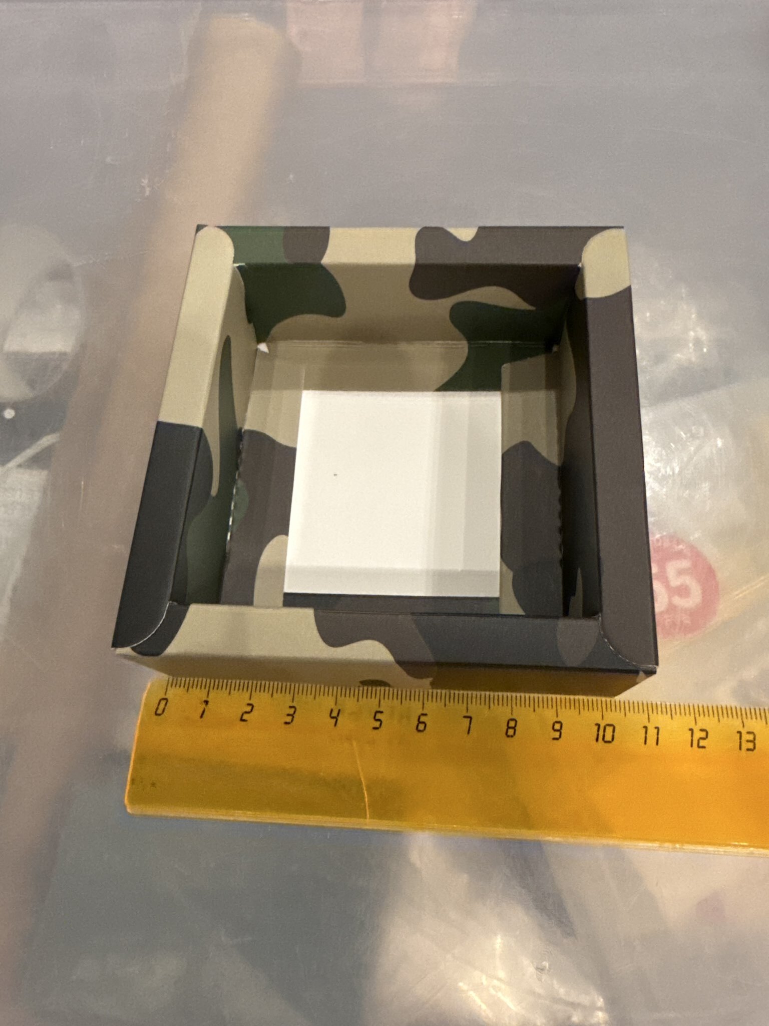 Фотография покупателя товара Коробка для 4 конфеты, «Камуфляж» 12.6×12.6×3.5 см - Фото 9