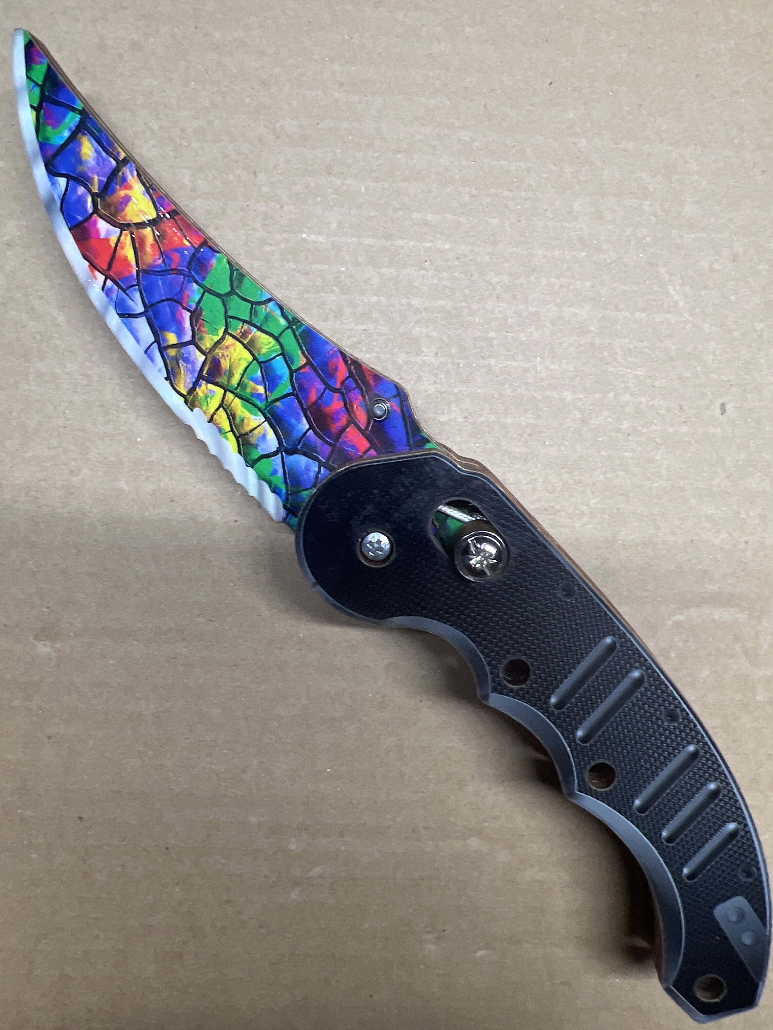 Фотография покупателя товара Сувенир деревянный "Ножик автоматический раскладной" разноцветный винтаж