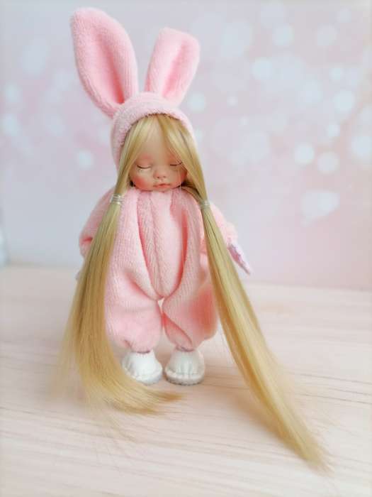 Фотография покупателя товара Волосы - тресс для кукол «Прямые» длина волос: 15 см, ширина:100 см, цвет № 613А - Фото 1