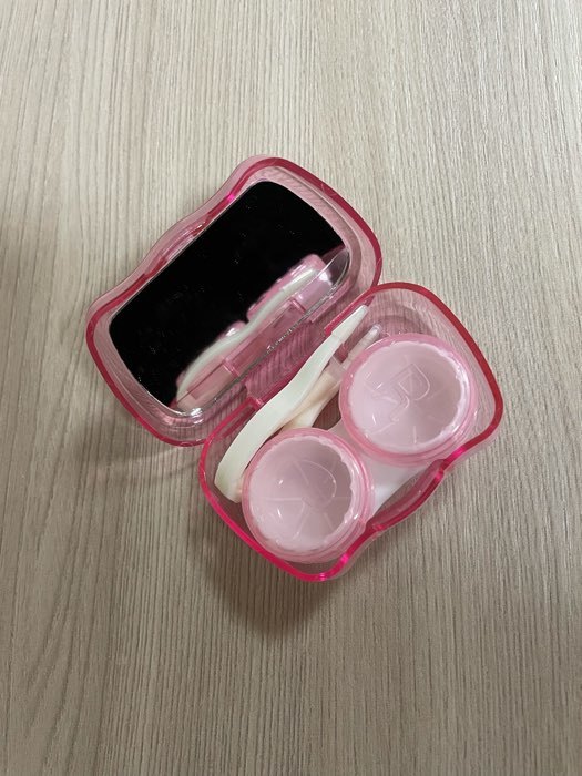 Фотография покупателя товара Набор для контактных линз «Мультяшка», 3 предмета, в футляре с зеркалом, цвет МИКС