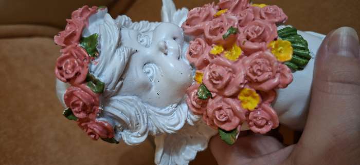 Фотография покупателя товара Фигура «Ангел с розами», 13×9×22 см - Фото 9