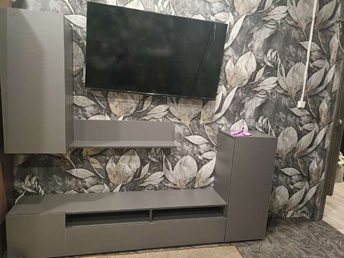 Фотография покупателя товара Гостиная «Лира», 2130×1680×350 мм, цвет Белый/ Белый глянец МДФ - Фото 7