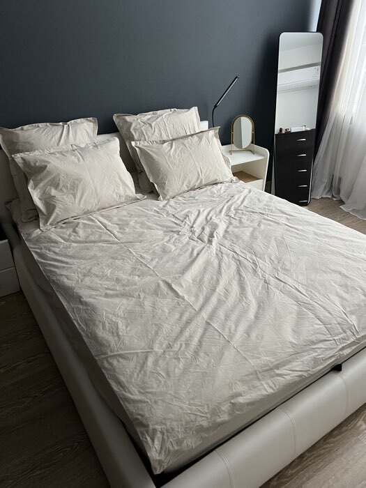 Фотография покупателя товара Наволочка SL Home Percale 300ТС, 70×70+3 см, молочная, перкаль, хлопок 100% - Фото 1