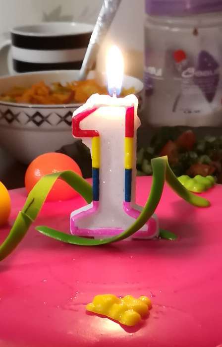 Фотография покупателя товара Свеча для торта цифра "0", ободок цветной, 7 см, МИКС - Фото 10