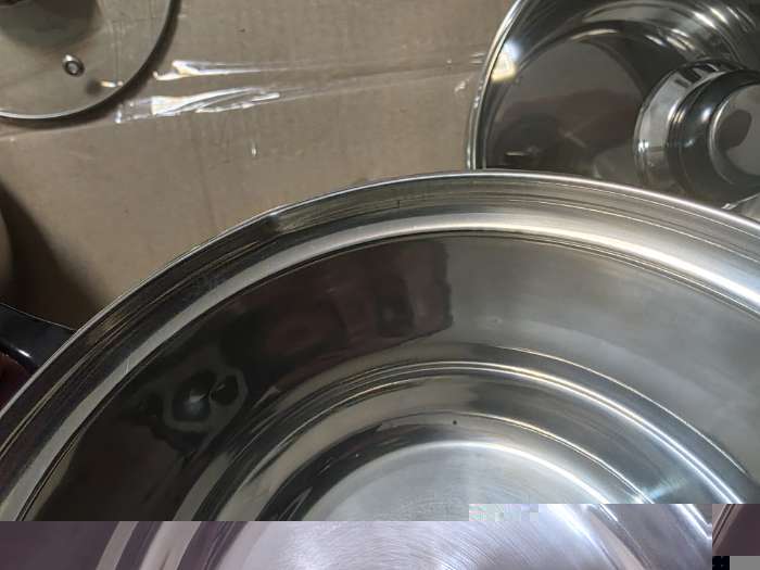 Фотография покупателя товара Набор посуды «Чёрная ночь», 8 предметов: кастрюли 1.5 л, 2 л, 3 л, сковородка d=24 см, 4 крышки, индукция, нержавеющая сталь - Фото 4